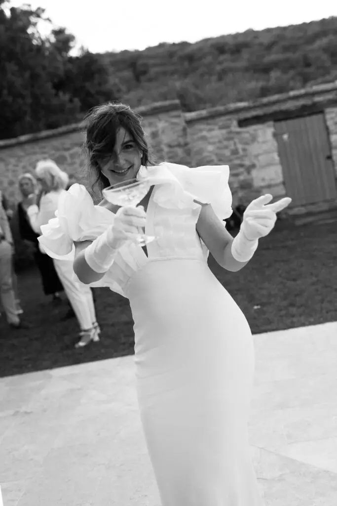 Fontaine de champagne au Domaine de Valbonne pendant le cocktail