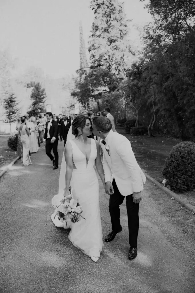 Mariés lors de leur mariage au Château de Malmont