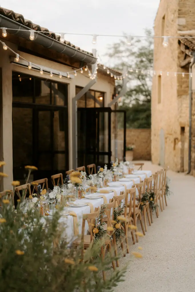 Décoration raffinée pour un mariage au Domaine de Valbonne