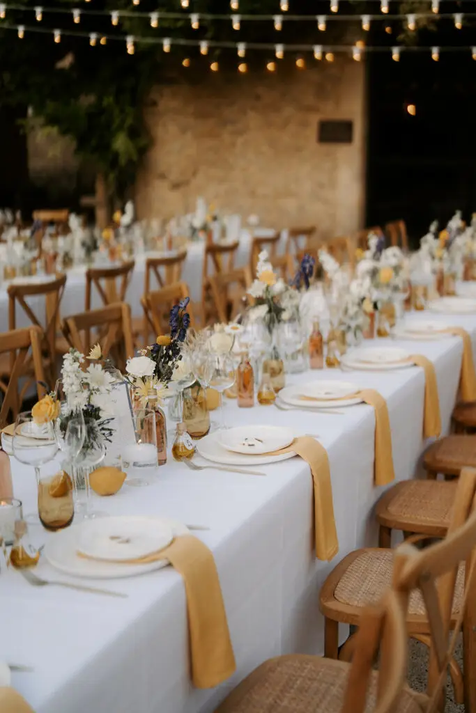Décoration raffinée pour un mariage au Domaine de Valbonne