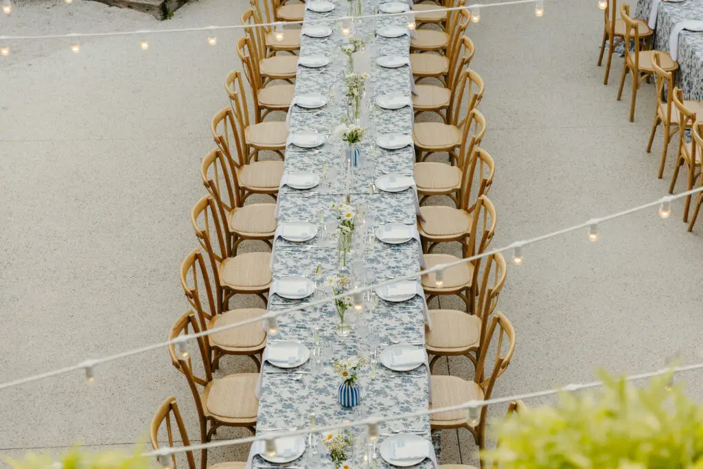 Décoration des tables au Domaine de Valbonne
