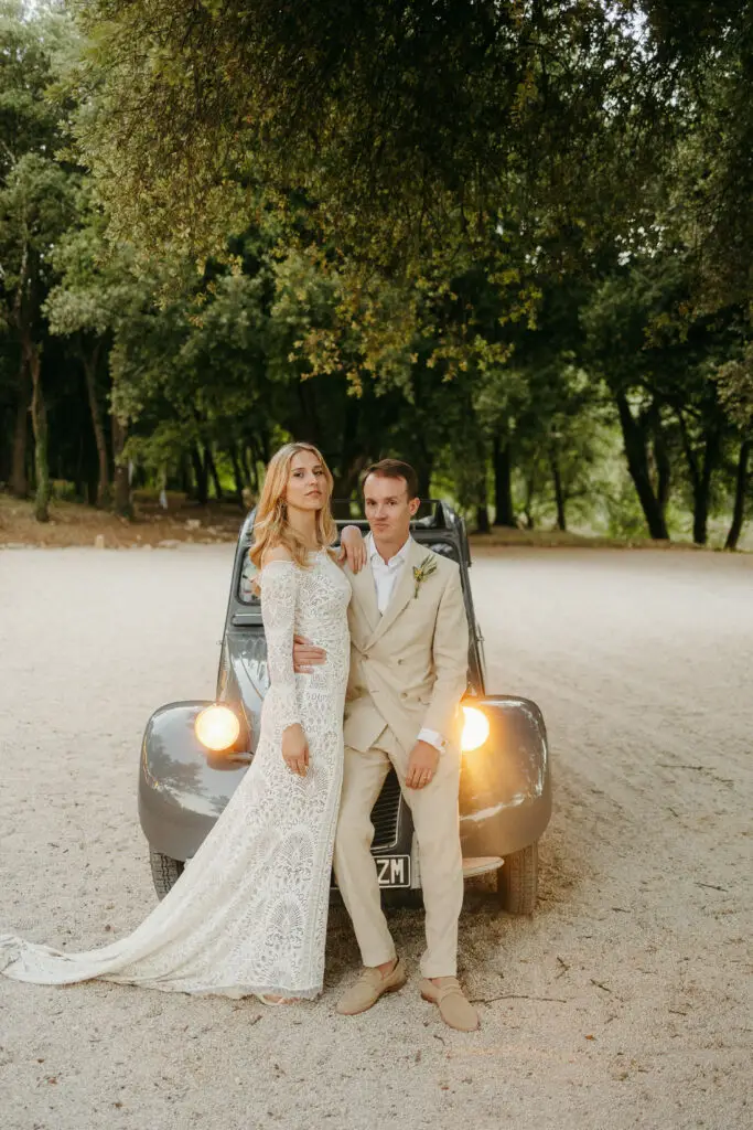 Photo de couple au domaine de Valbonne en Provence